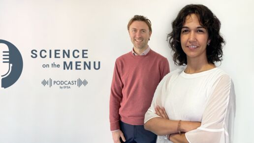 James Ramsay and Lina Mur on the 8th episode of the podcast Science on the Menu