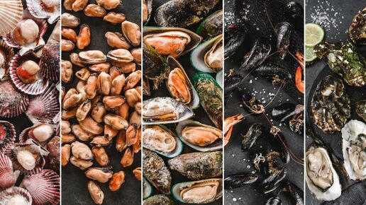 sea food and mussles