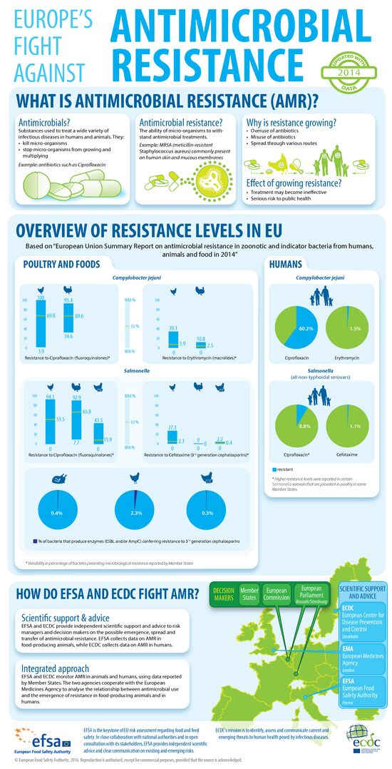 "Europe’s Fight Against Antimicrobial Resistance" infographic