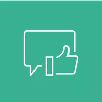 icon of a comment and like on social media