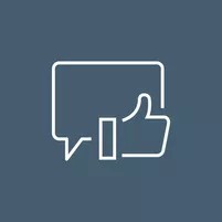 icon of a comment and like on social media