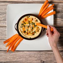 Hummus with carrot stick