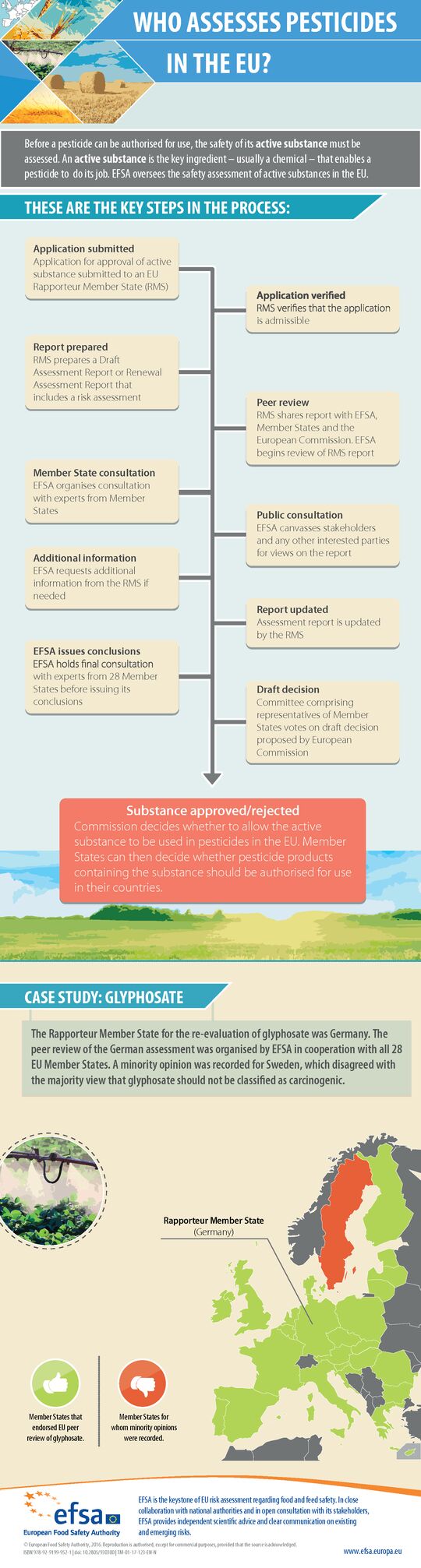 Who assesses pesticides in the EU?